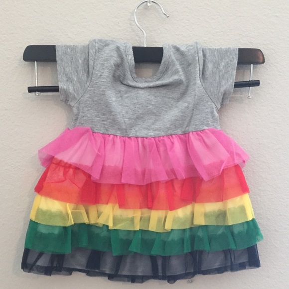 Hanna Andersson Colorful Tulle Dress, size 60 (3-6 months), gently used. - Picture 6 of 11